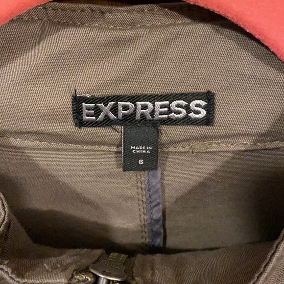 Express Olive Green Jacket Woman’s Medium - Picture 5 of 5